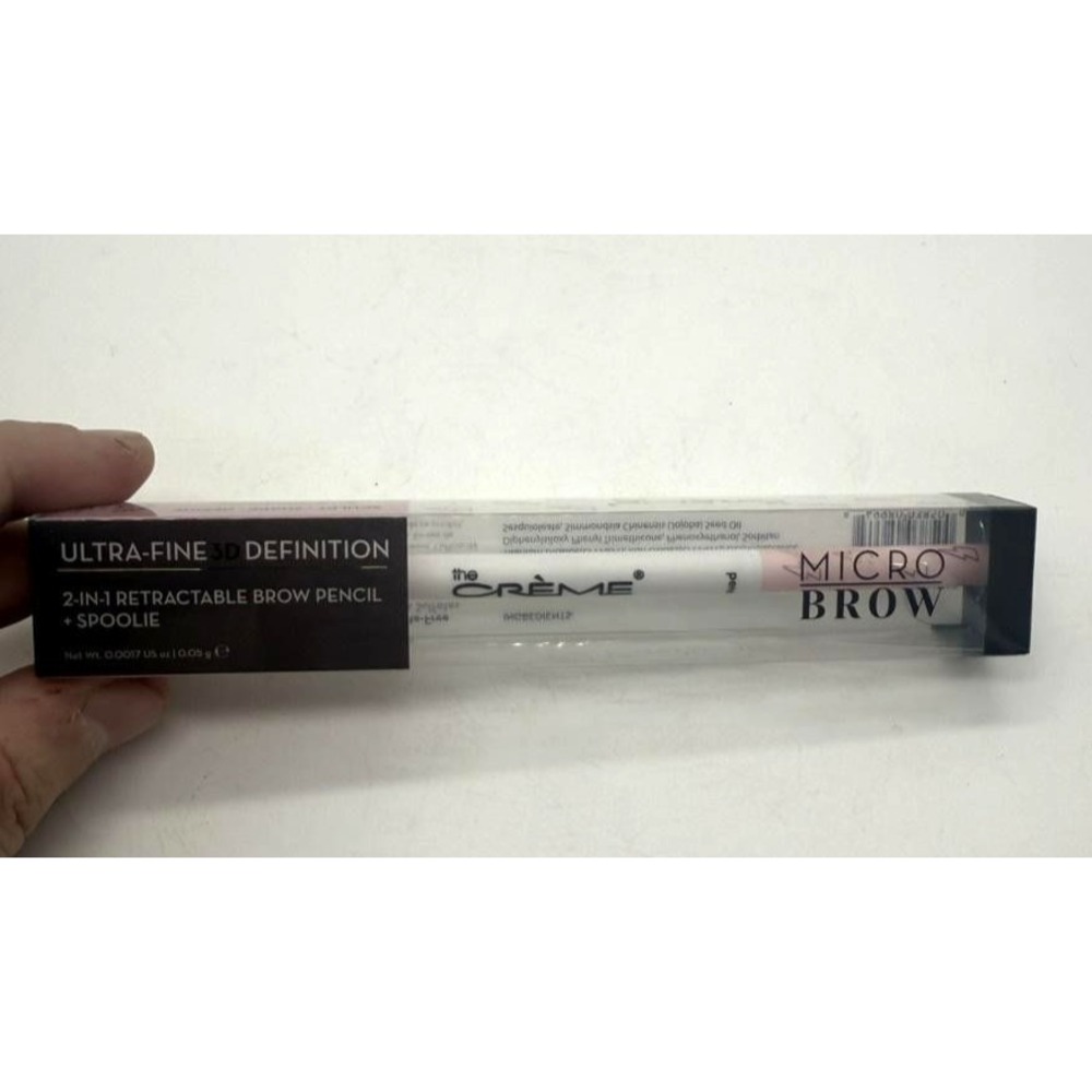 The Creme Shop Micro Brow Pencil Granite 2-in-1 Retractable Brow Spoolie Eyebrow